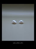 "The Lune" | Classic White Baroque Pearl Studs (No. LU.26I.01)