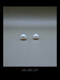 "The Lune" | Classic White Baroque Pearl Studs (No. LU.26I.07)